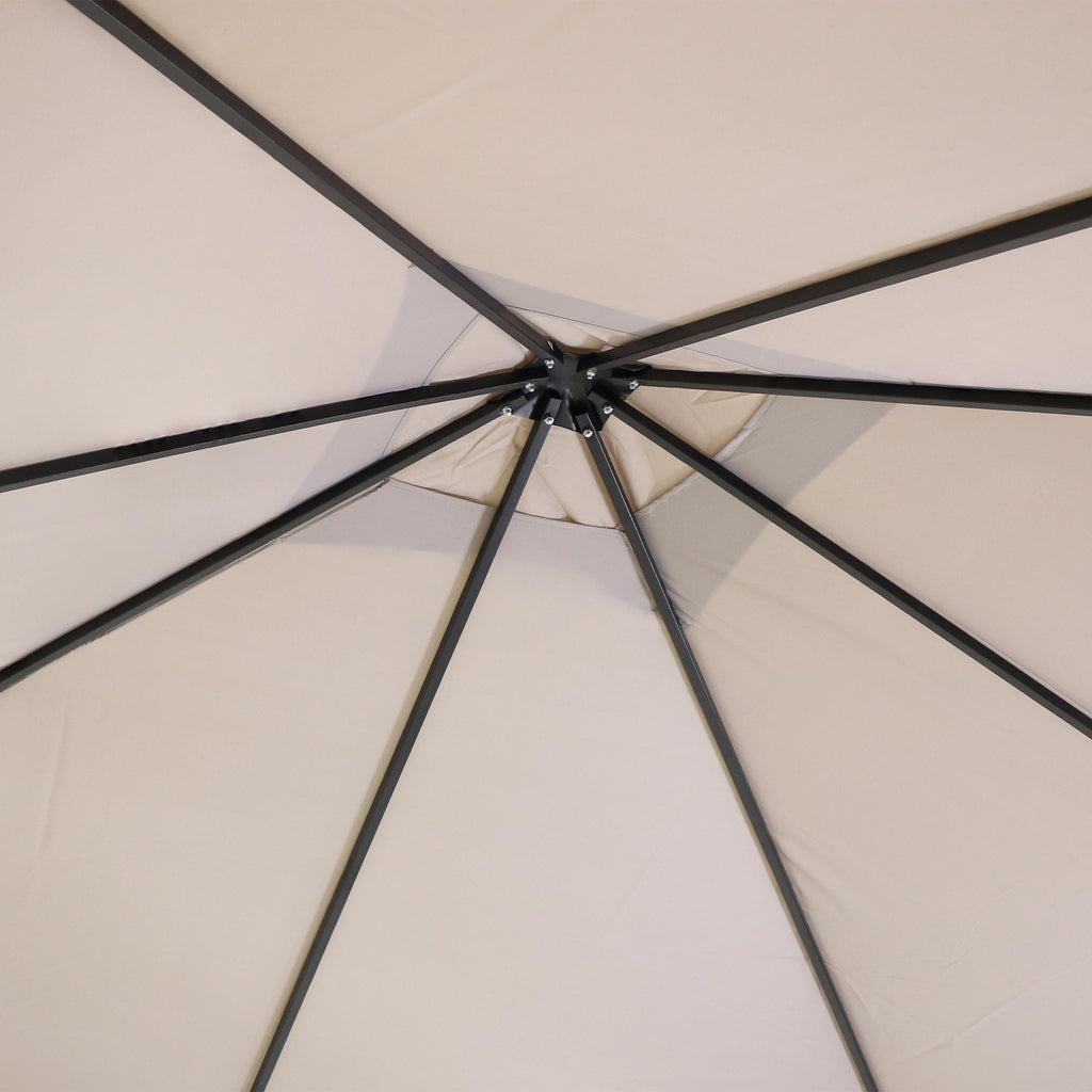 10' x 10' Steel Gazebo with Fabric Top - Gray K792