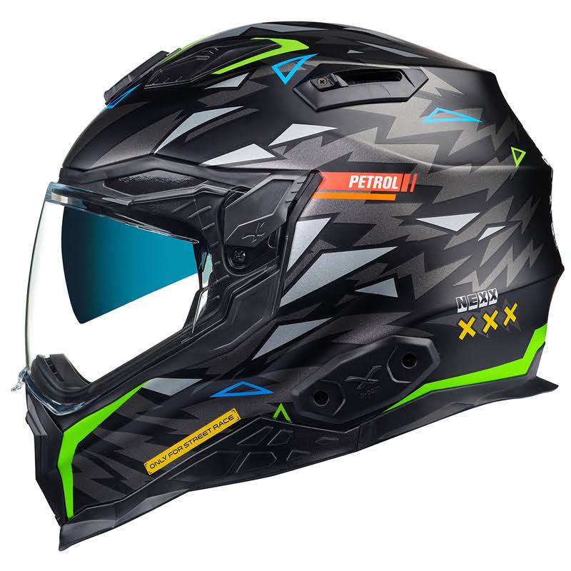 Black Neon Matt Full Face Helmet XL E6185