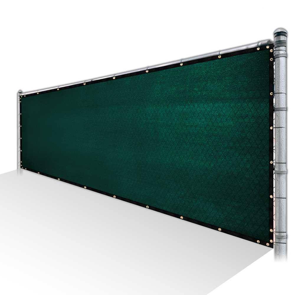 8 ft. x 188 ft. Green Privacy Fence Screen HDPE Mesh Netting with Reinforced Grommets A7096