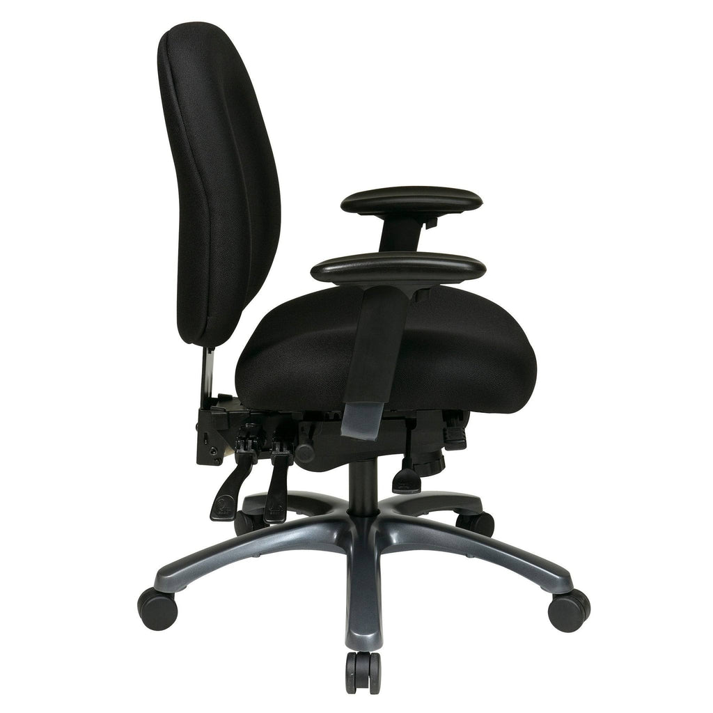 Jet Mid-Office Chair with Seat Slider and Titanium Finish Base A489177