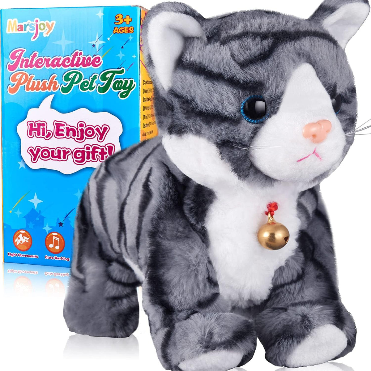 White Plush Interactive Cat Robot Toy P710463