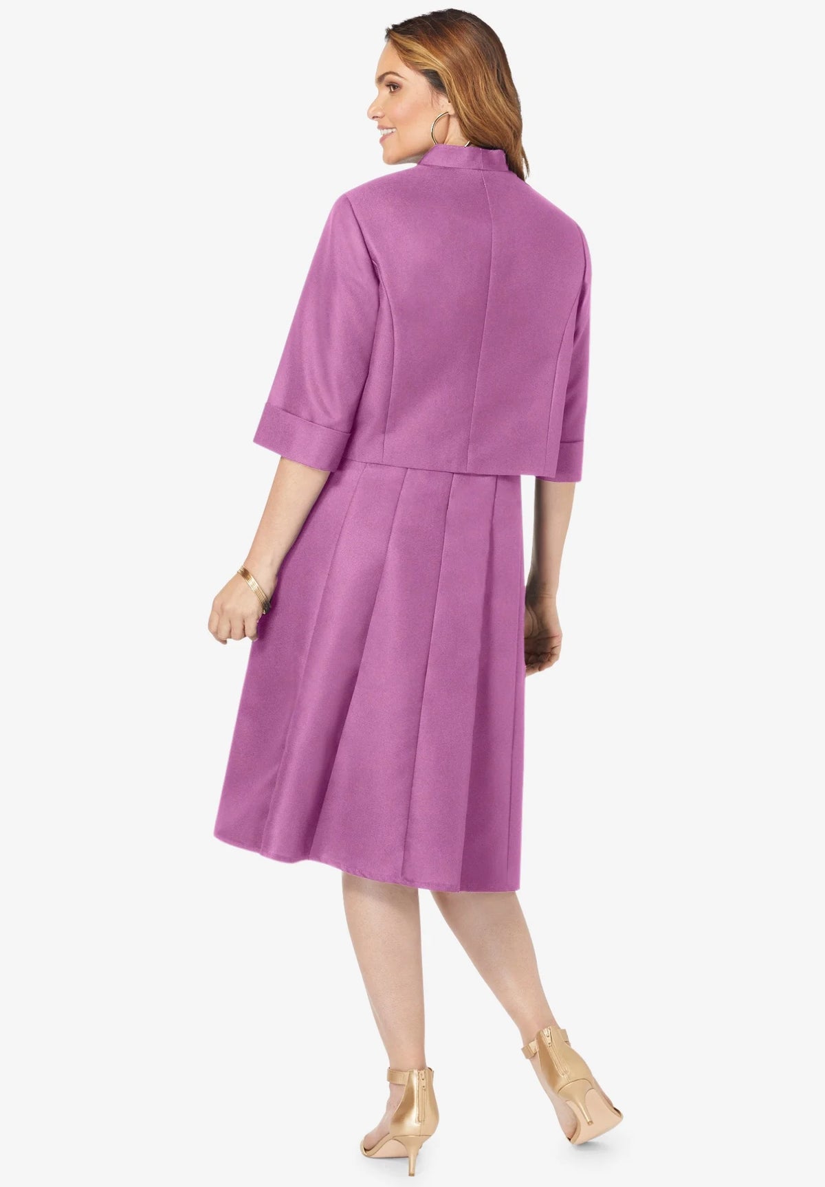 Plus Size Petite Fit-And-Flare Jacket Dress S91846