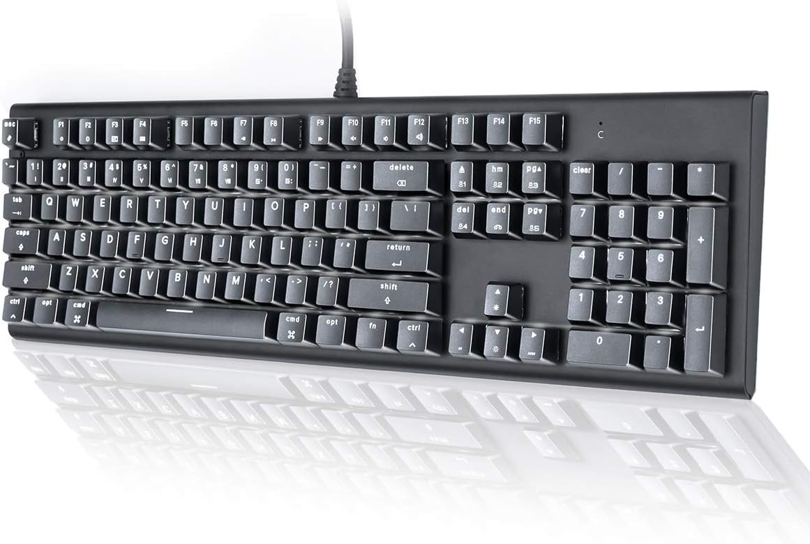 104-Key Full Size Mechanical Keyboard with Brown Switches LED Backlit Anti-ghosting Keys P886570