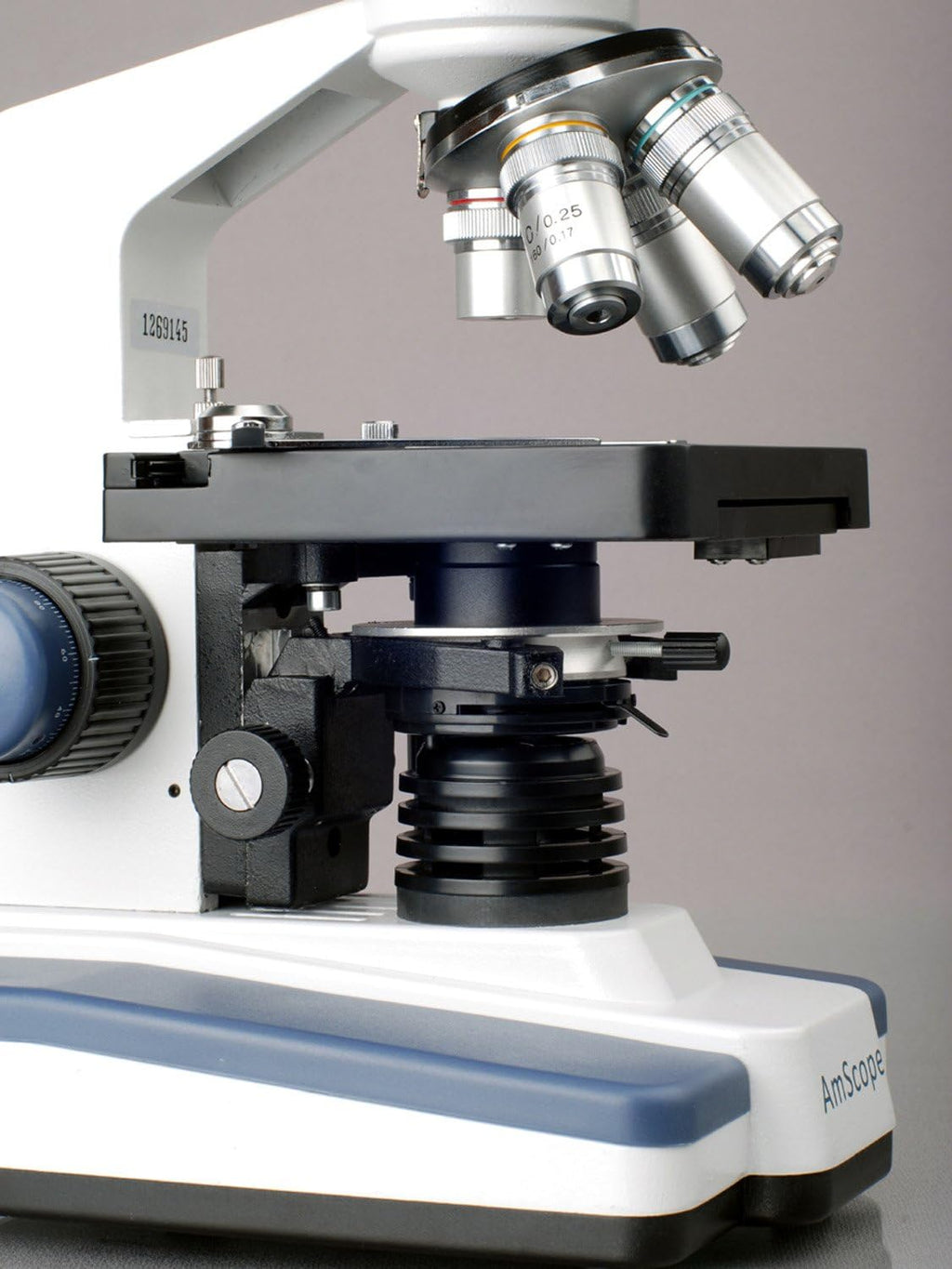 Binocular Compound Microscope, 40X-2000X Magnification, LED Illumination, Abbe Condenser, Double-Layer Mechanical Stage E6913
