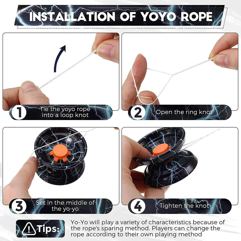 5Pcs Metal Responsive Yoyo Balls for Beginners N1062