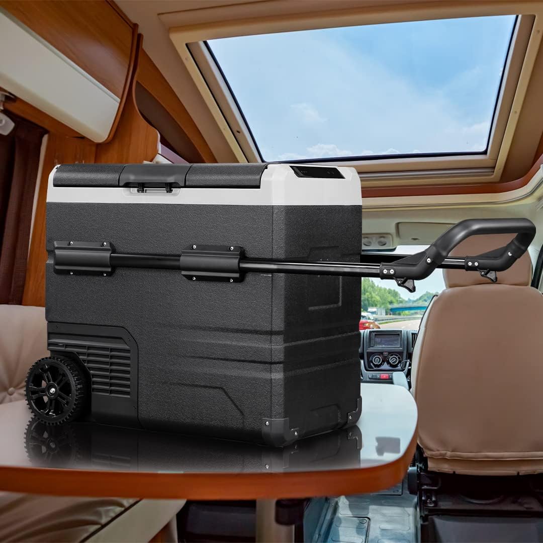 12 Volt Dual Zone Car Fridge Freezer Electric Compressor Cooler, Black Y62927