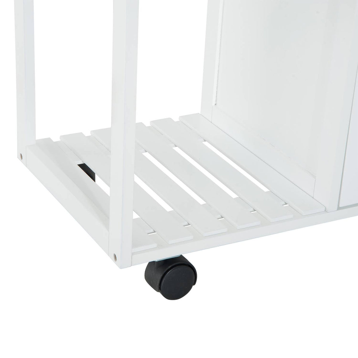 Rolling Kitchen Trolley Serving Cart with Drawers and Cabinet Q68401