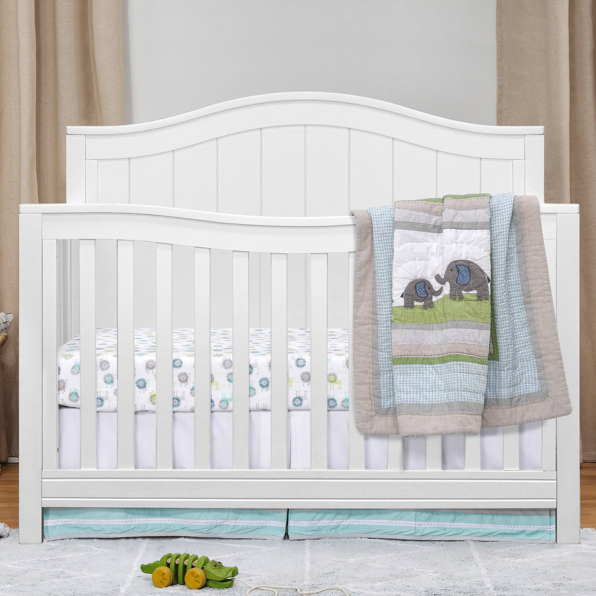 4-in-1 Convertible Crib in Gray O880