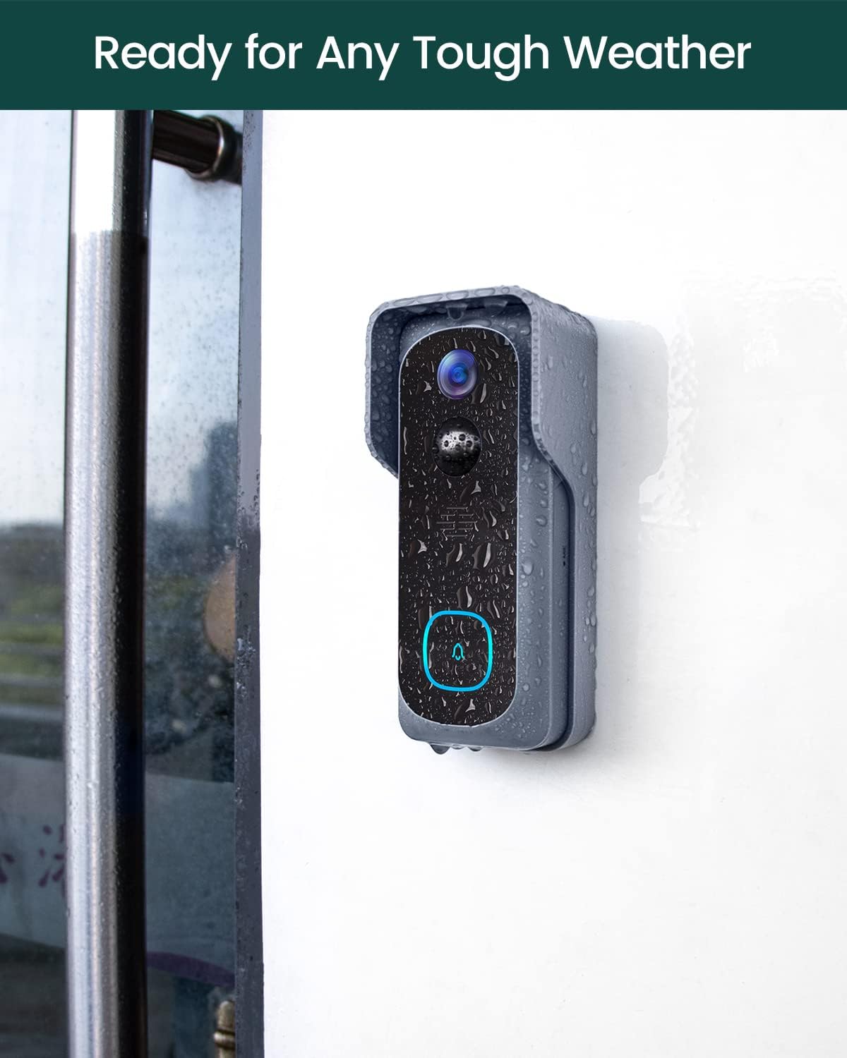 Wireless Video Doorbell Camera with Chime & 32GB SD Card, 1080P HD, Night Vision, 2-Way Audio, Rechargeable Battery U211342