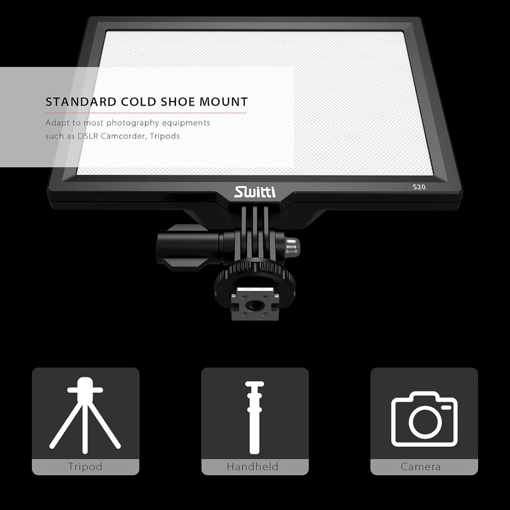 LED Video Light Panel for DSLR Cameras, 3200K-5600K, CRI95+, Pack of 2 F3953