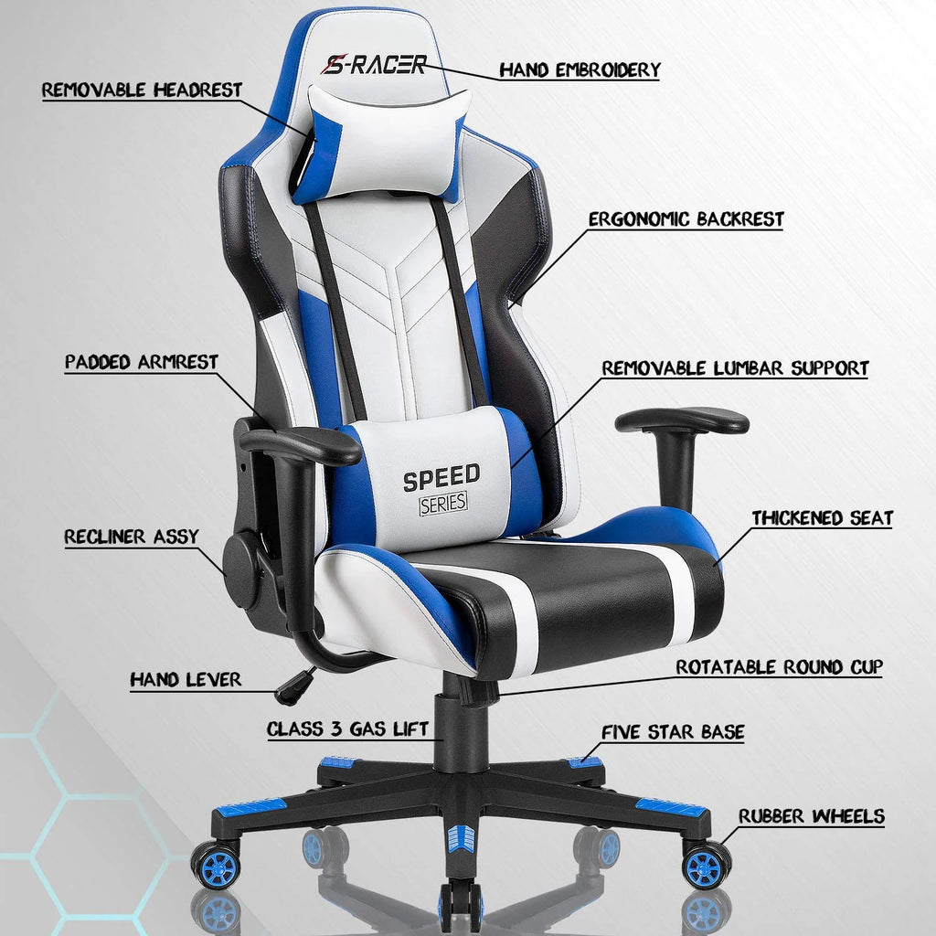 Ergonomic High Back PU Leather Gaming Chair J42769