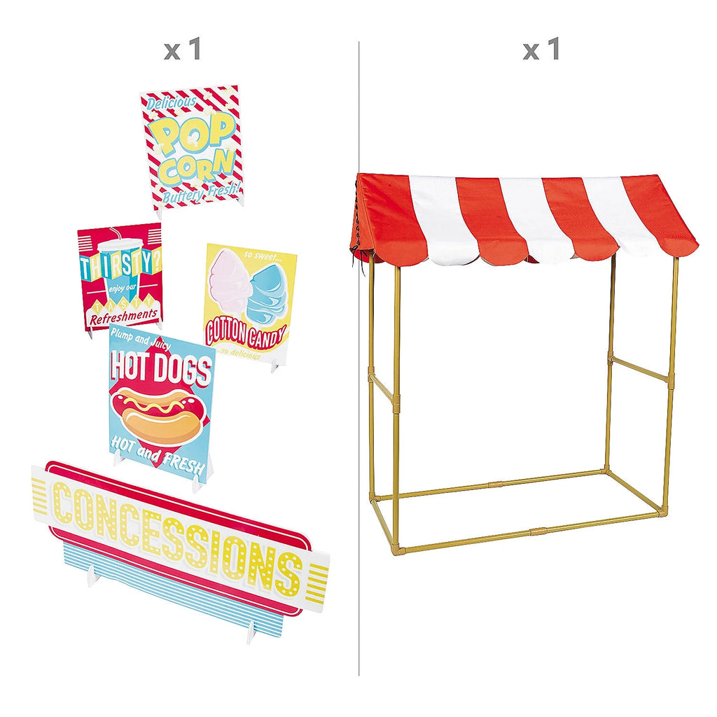 Baseball Concessions Stand Tabletop Tent Kit, 6 Pieces F95181