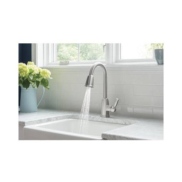 One Handle Stainless Steel Pulldown Kitchen Faucet D424022