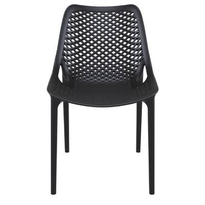 Black Stacking Patio Dining Chair (Set of 2) N15835