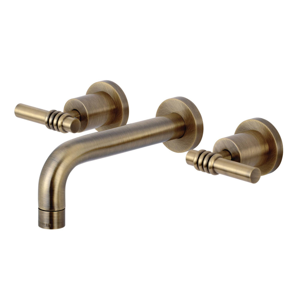 Antique Brass 2-Handle Wall Mount Bathroom Faucet B716760