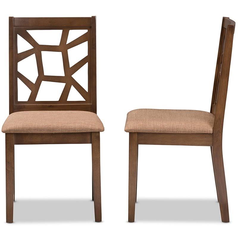 Light Brown Dining Side Chair Set of 2 B340