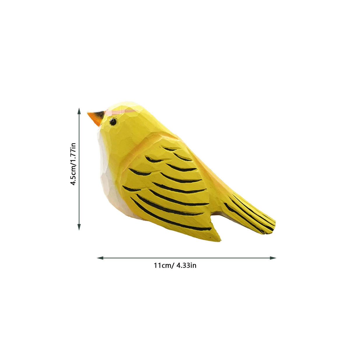 Small Wood Bird Statue Handmade Carving Decoration J606043