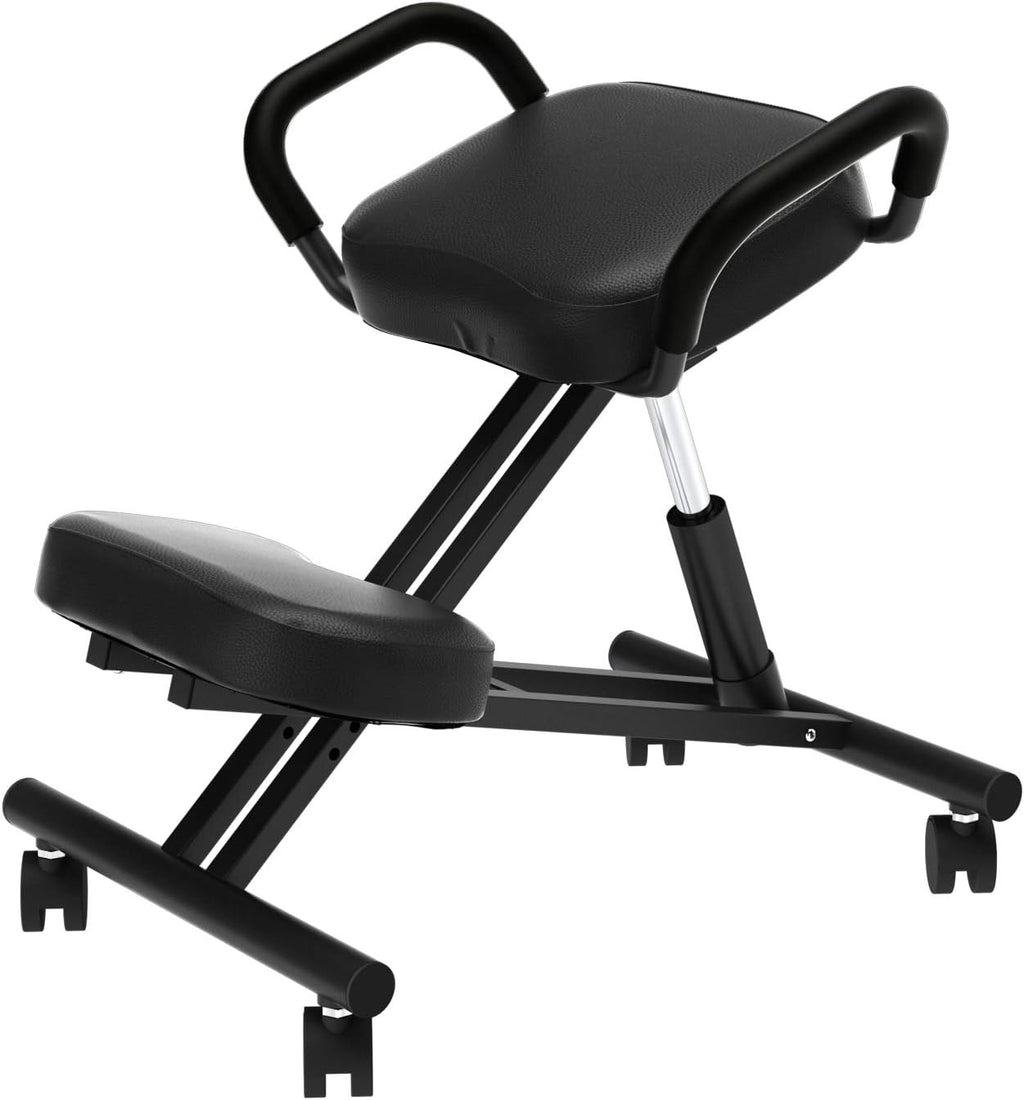 Ergonomic Kneeling Chair with Armrest, Thick Foam Cushions and Casters M96800