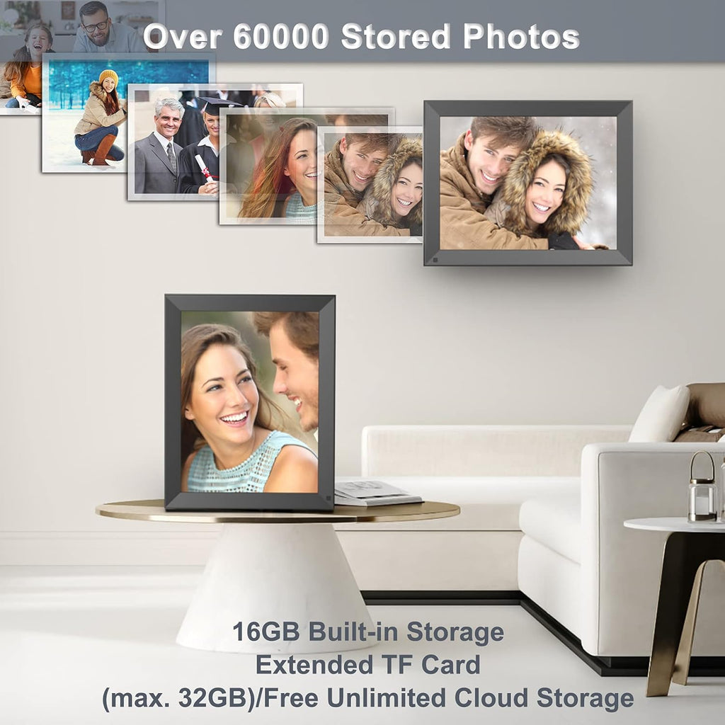 WiFi Large Digital Picture Photo Frame 15-Inch Touch Screen 32GB Memory Y646