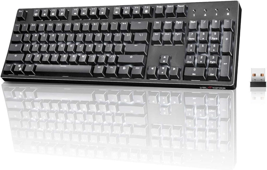 104-Key Full Size Mechanical Keyboard with Brown Switches LED Backlit Anti-ghosting Keys P886570