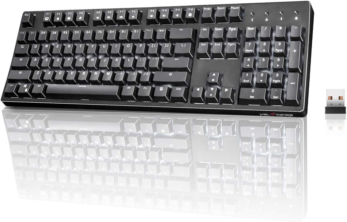 104-Key Full Size Mechanical Keyboard with Brown Switches LED Backlit Anti-ghosting Keys P886570