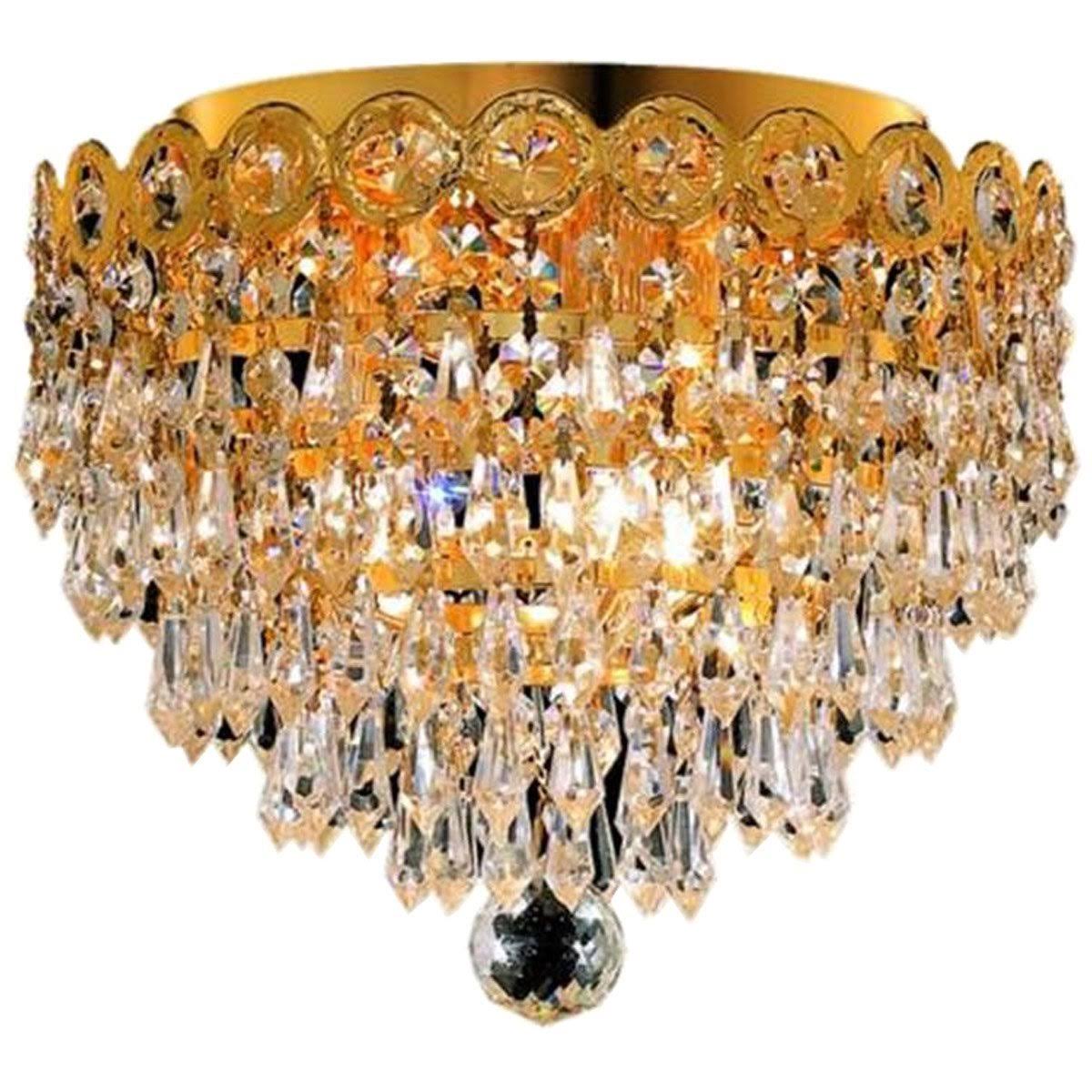 3-Light Crystal Flush Mount F87252