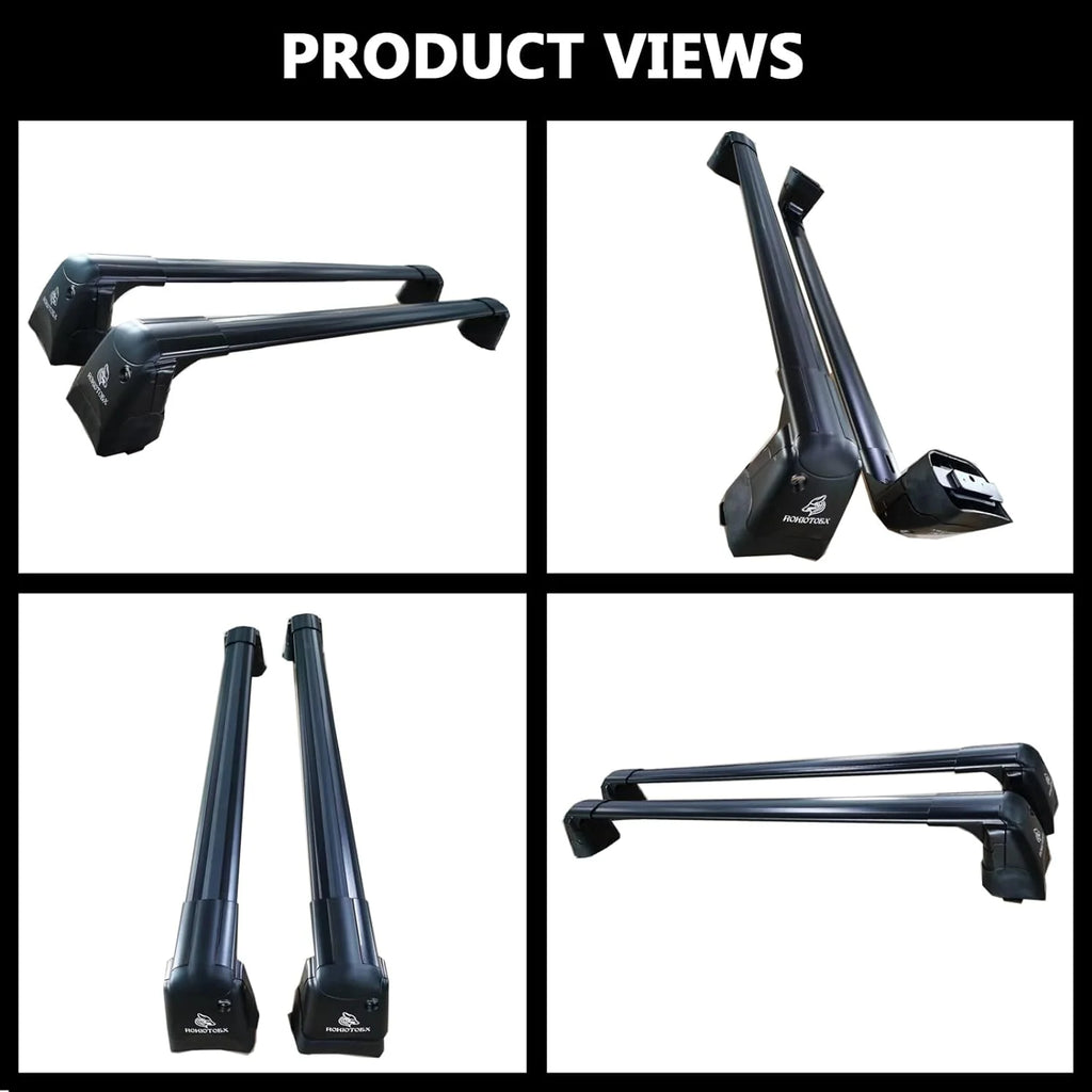 Black Lockable Roof Rack Crossbars L64790