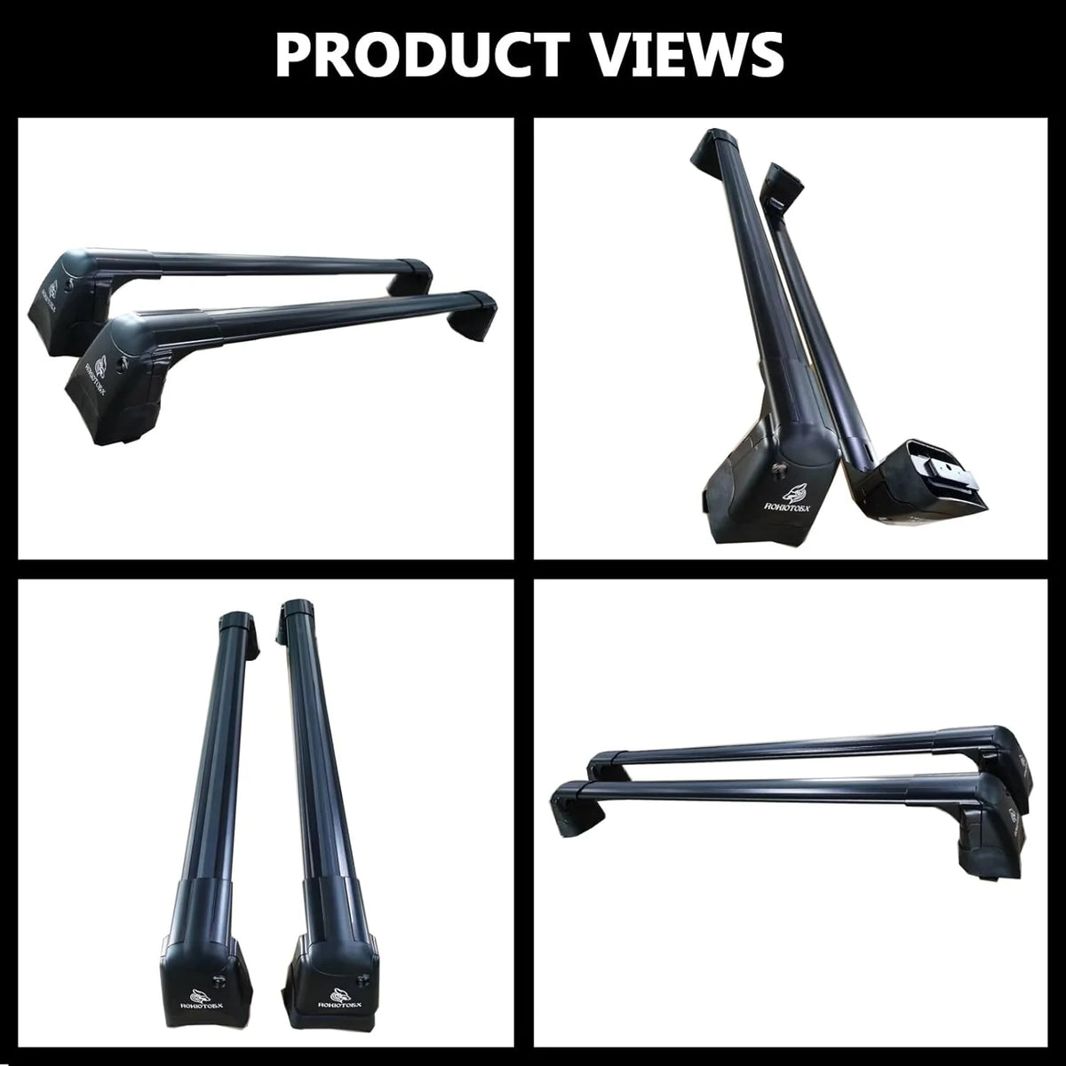 Black Lockable Roof Rack Crossbars L64790
