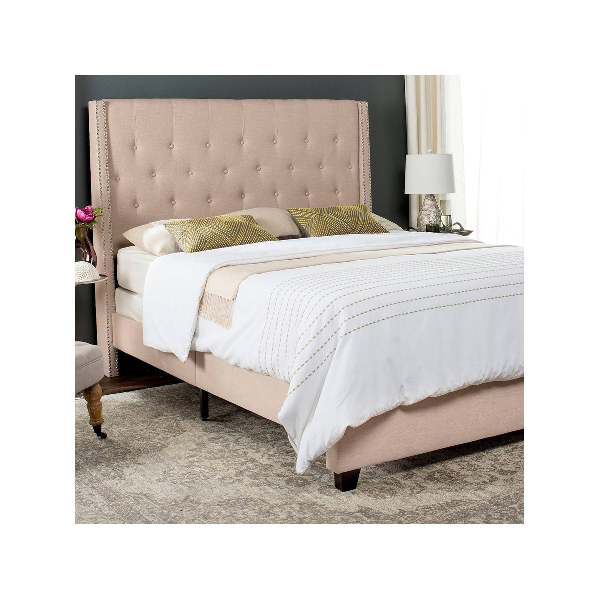 Twin Light Beige Bed G605