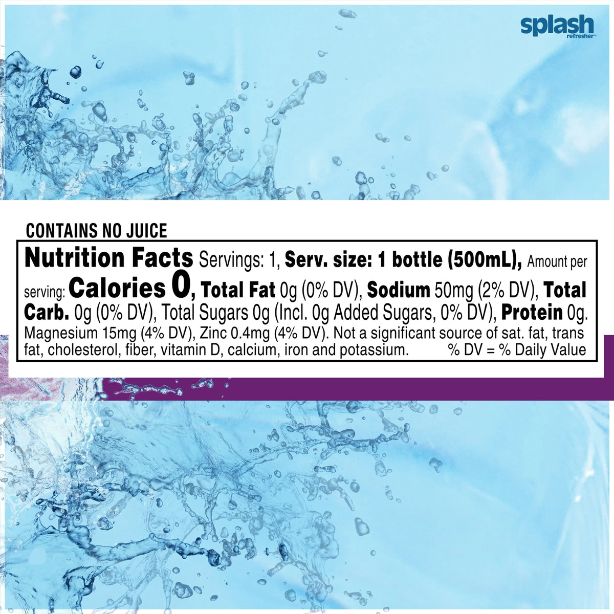 Acai Grape Flavored Water, 16.9 fl oz, 24 Pack V96768