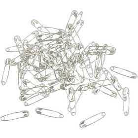 Safety Pins, 22 mm, 0.6 mm, 500 Pcs, Silver D416326