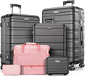 5 Piece Hardside Luggage Suitcase Set with 360° Double Spinner Wheels Integrated TSA Lock ABS Hardshell P868301