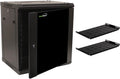 12U Wall Mount Network Server Cabinet Rack Enclosure Glass Door Lock Q958168