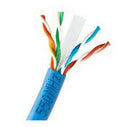 Plenum Cat6 23AWG Solid Bare Copper 1000ft Ethernet Cable Blue Q623739