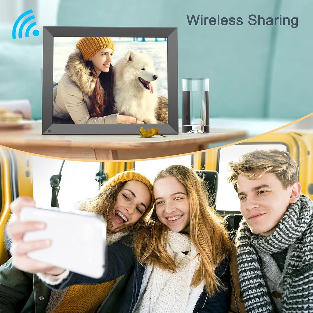 WiFi Large Digital Picture Photo Frame 15-Inch Touch Screen 32GB Memory Y646
