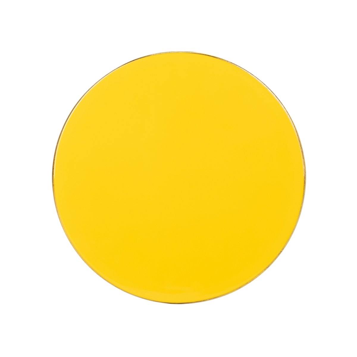 Hunter Green and Gold Round C Table R2787
