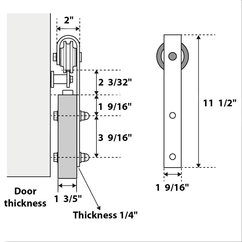 Double Barn Door 36 x 80 inches with Frosted Glass Y215487