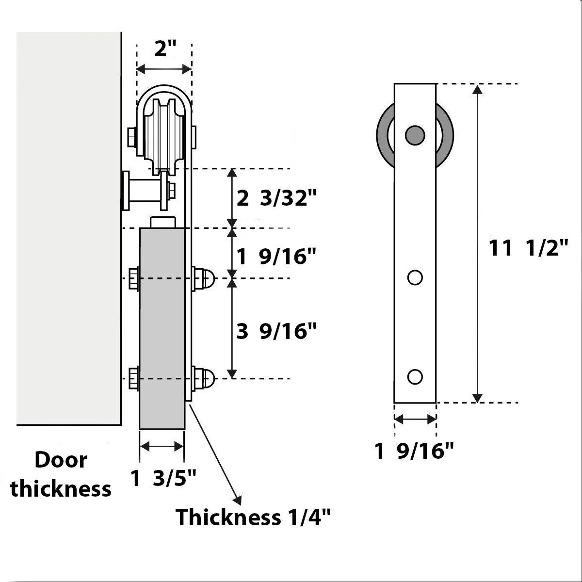 Double Barn Door 36 x 80 inches with Frosted Glass Y215487