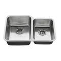 31-in x 20-in Double-Basin Stainless Steel Undermount Kitchen Sink Y8444