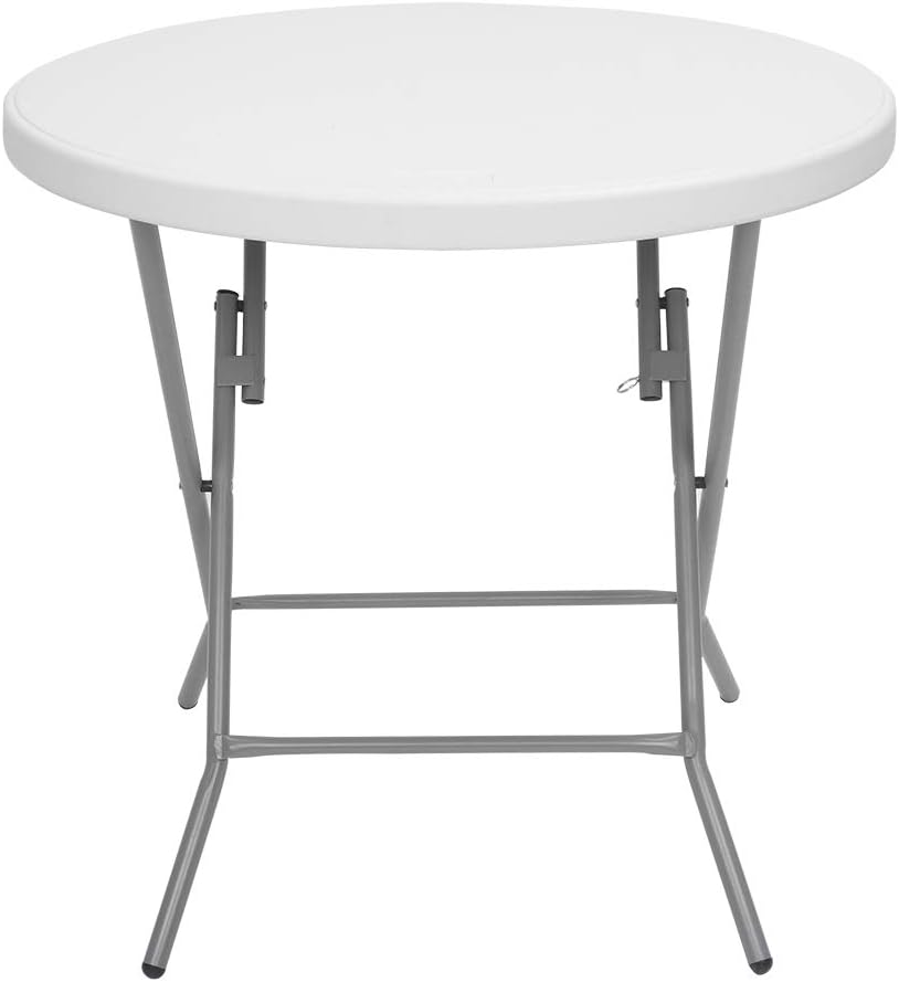 White Granite 32 Round Folding Plastic Table G309