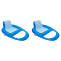Dark & Light Blue Inflatable Floating Chair with Cup Holder (2 Pack) M7417