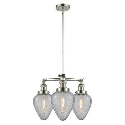 Polished Nickel 3-Light Candle Style Chandelier D8317