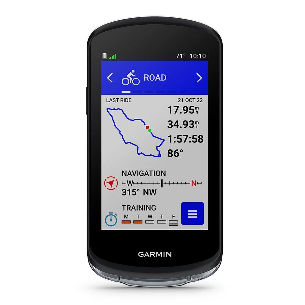 GPS Bike Computer Bundle with HRM, Speed & Cadence Sensor, Tempered Glass Screen, White Case & Tether L6110