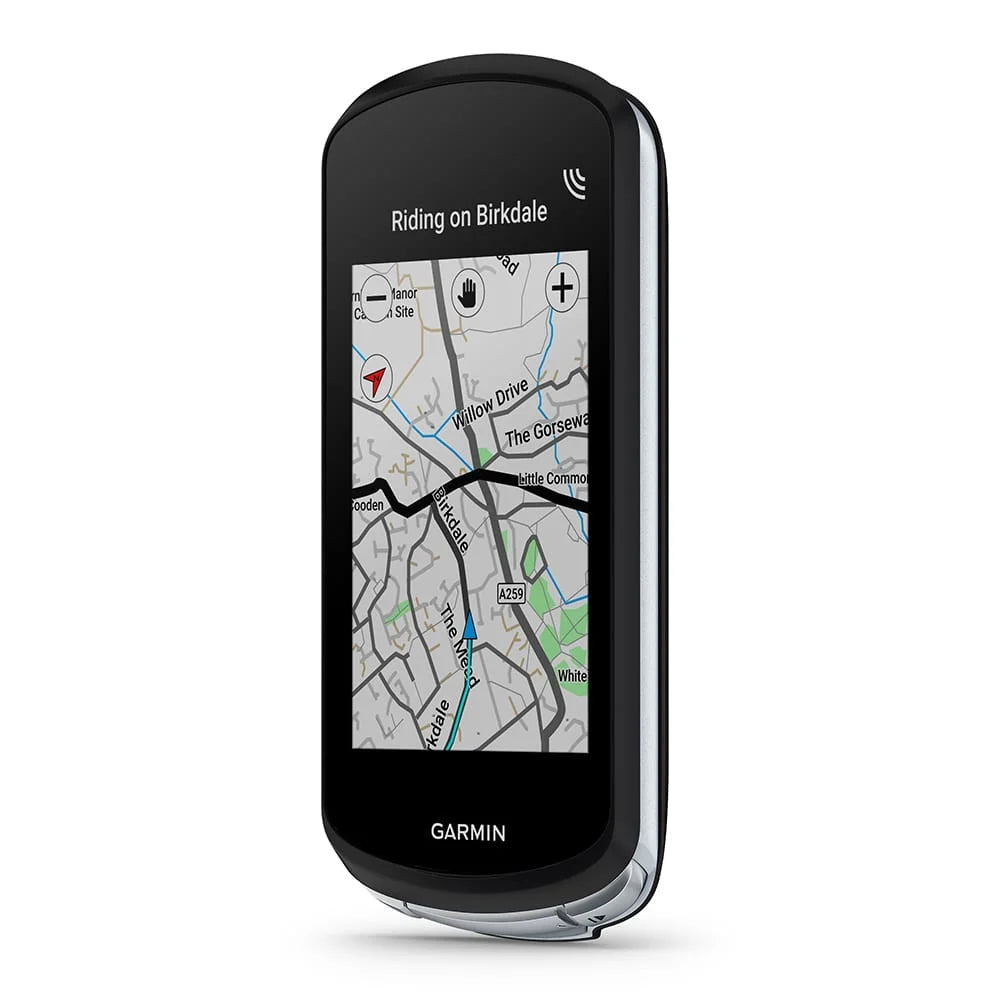 GPS Bike Computer Bundle with HRM, Speed & Cadence Sensor, Tempered Glass Screen, White Case & Tether L6110