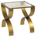 Gold Glass Top End Table I112