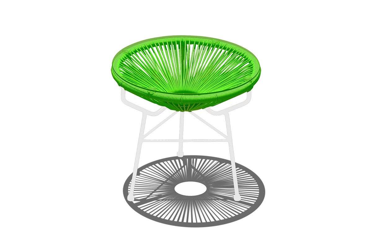Lime Green Acapulco Chair with White Side Table or Ottoman G741