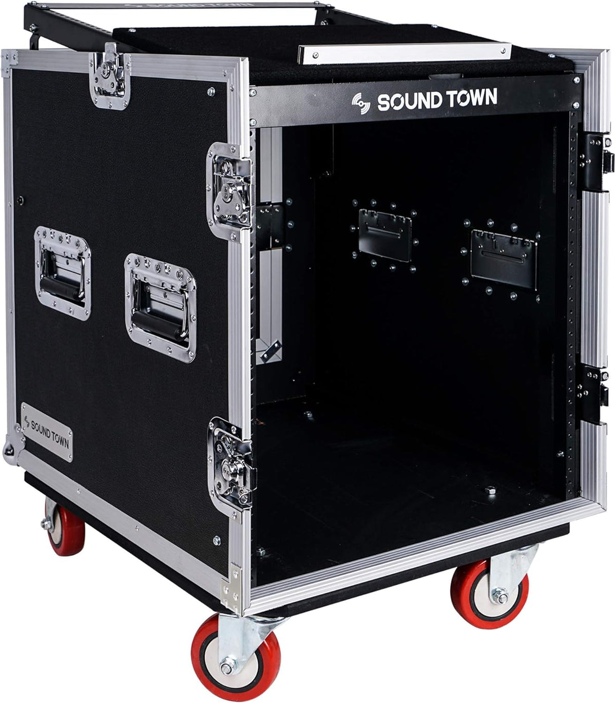12U Slant Mixer Top Rack Case with Casters A185
