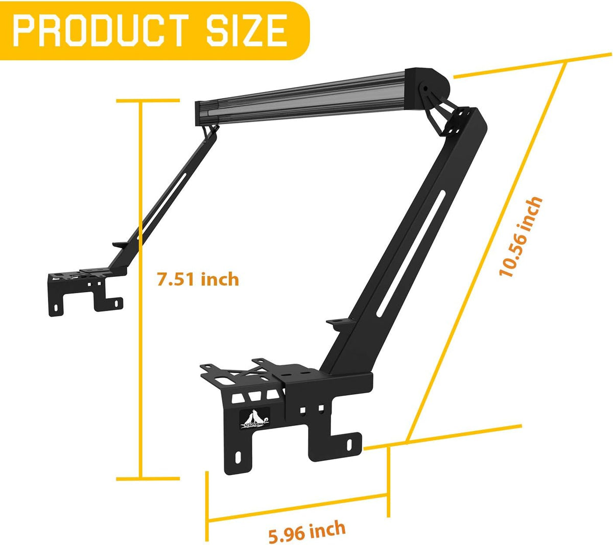 A-Pillar LED Light Bar Mounting Brackets with 2 LED Lights X434726