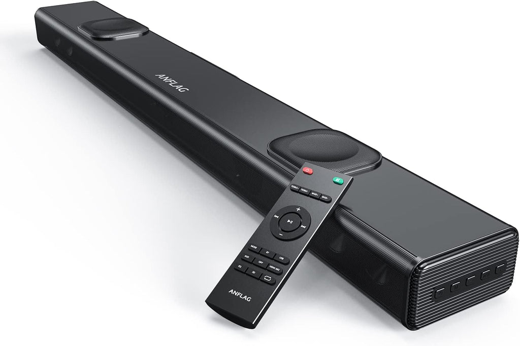 38 Inch Sound Bar with Dual Built-in Subwoofer, 90W, Bluetooth 5.0, Black Z258