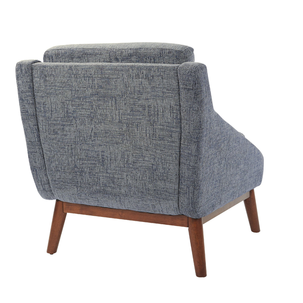 Navy Fabric Chair with Coffee Legs S7899